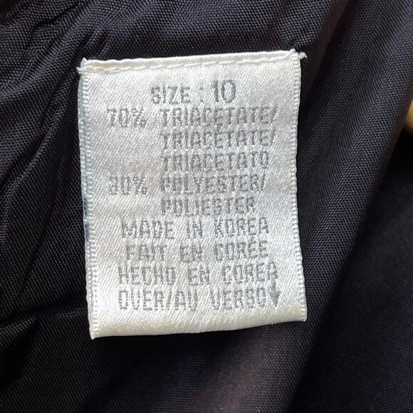 Liz Claiborne Vintage Women’s‎ Black Pleated Above Knee Chic Shift Dress 10 - Picture 7 of 7